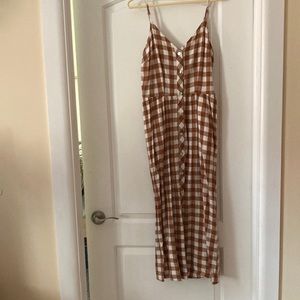 Target A New Day Gingham Midi Tank Button Down Dress with Pockets